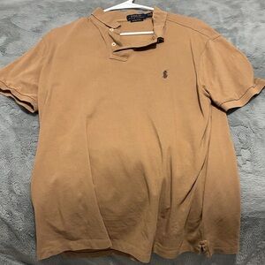 Polo by Ralph Lauren Men's Tan Polo Shirt